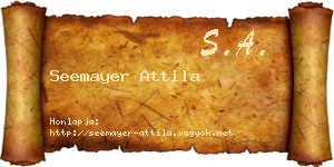 Seemayer Attila névjegykártya